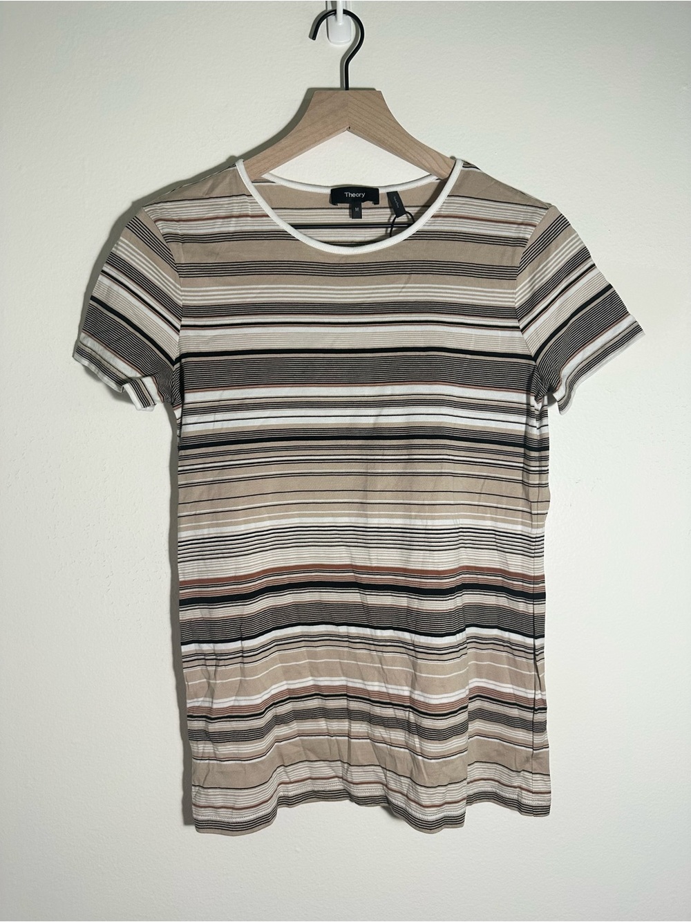 Theory Neutral Multi-Stripe Short Sleeve Tee